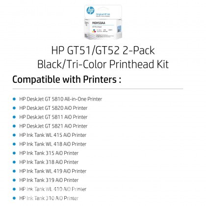 HP Genuine GT51-GT52 Black & Tri-color Printer head